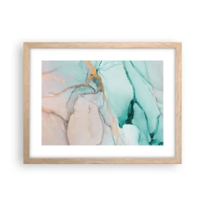 Plagát v ráme zo svetlého duba - Tanec tvarov a farieb - 40x30 cm