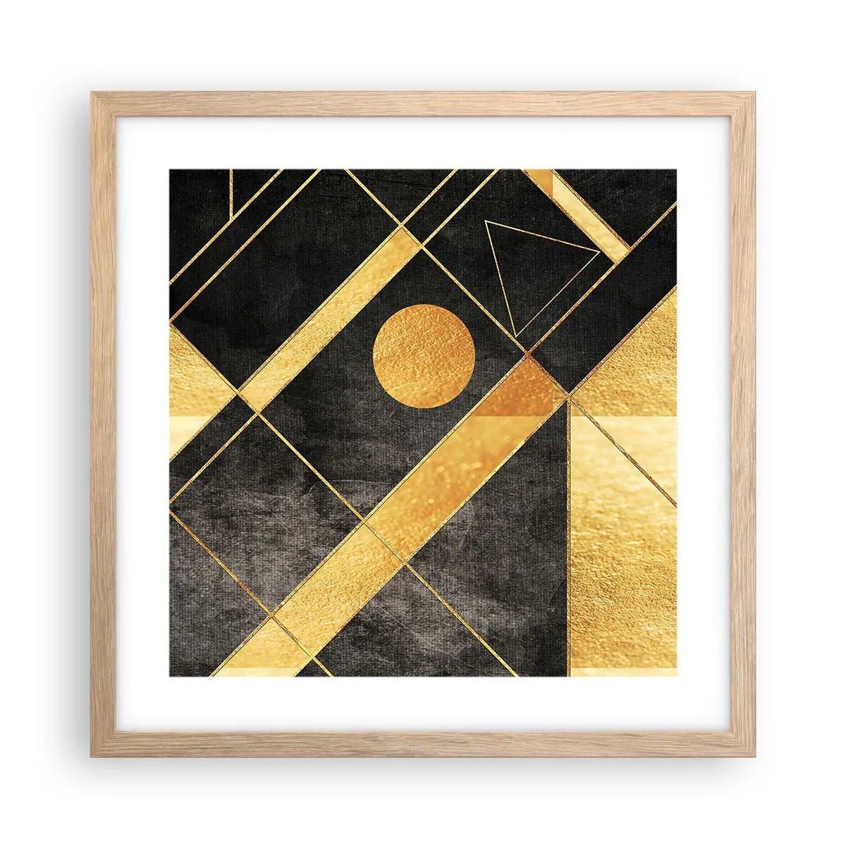 Plagát v ráme zo svetlého duba - Slnko púšte - 40x40 cm