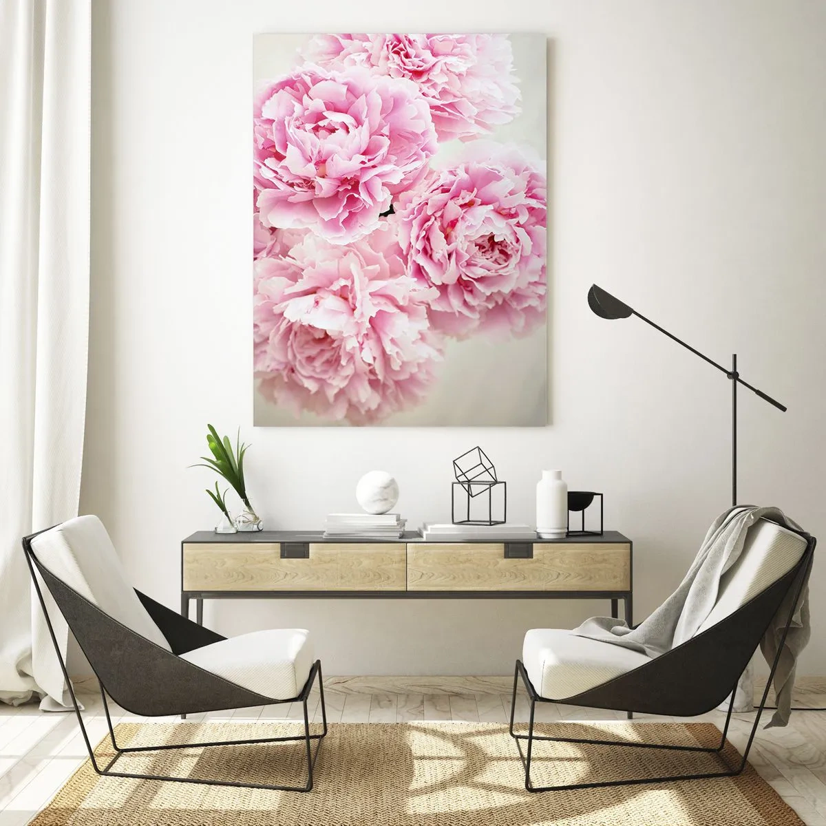 Obraz na skle - V ružovom prepychu - 50x70 cm