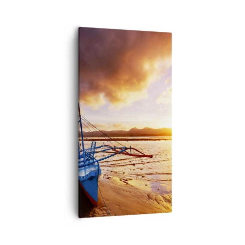 Obraz na plátne - Po celom dni sa natiahnuť na piesku - 55x100 cm