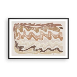 Plagát v čiernom ráme - Dobrá energia – dobré emócie - 91x61 cm