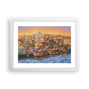 Plagát v bielom ráme - Istanbulský príbeh - 40x30 cm