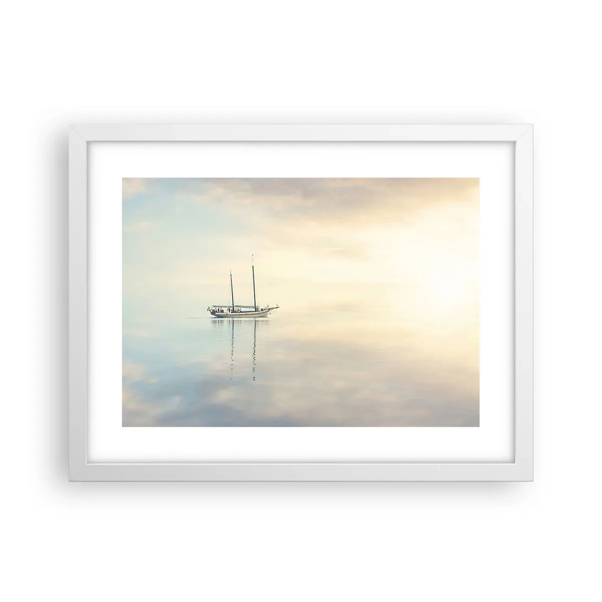Plagát v bielom ráme - V mori ticha - 40x30 cm