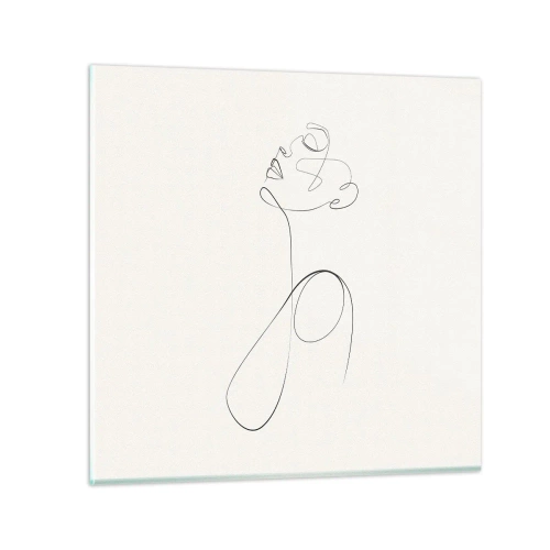 Obraz na skle - Zamotaná v snoch - 60x60 cm