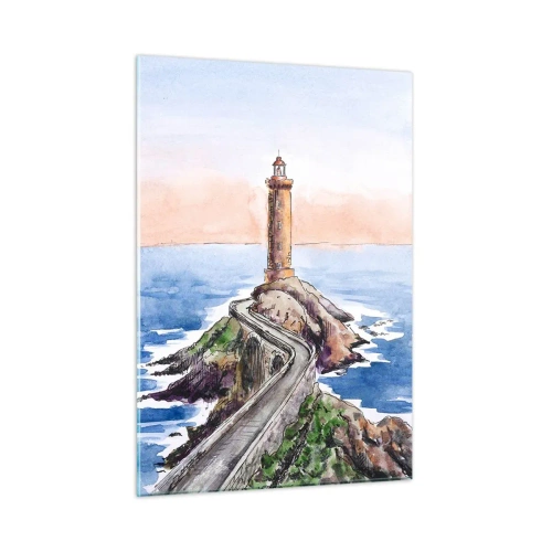 Obraz na skle - Tvárou v tvár moru - 50x70 cm