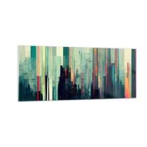 Obraz na skle - Futuristické mesto - 100x40 cm