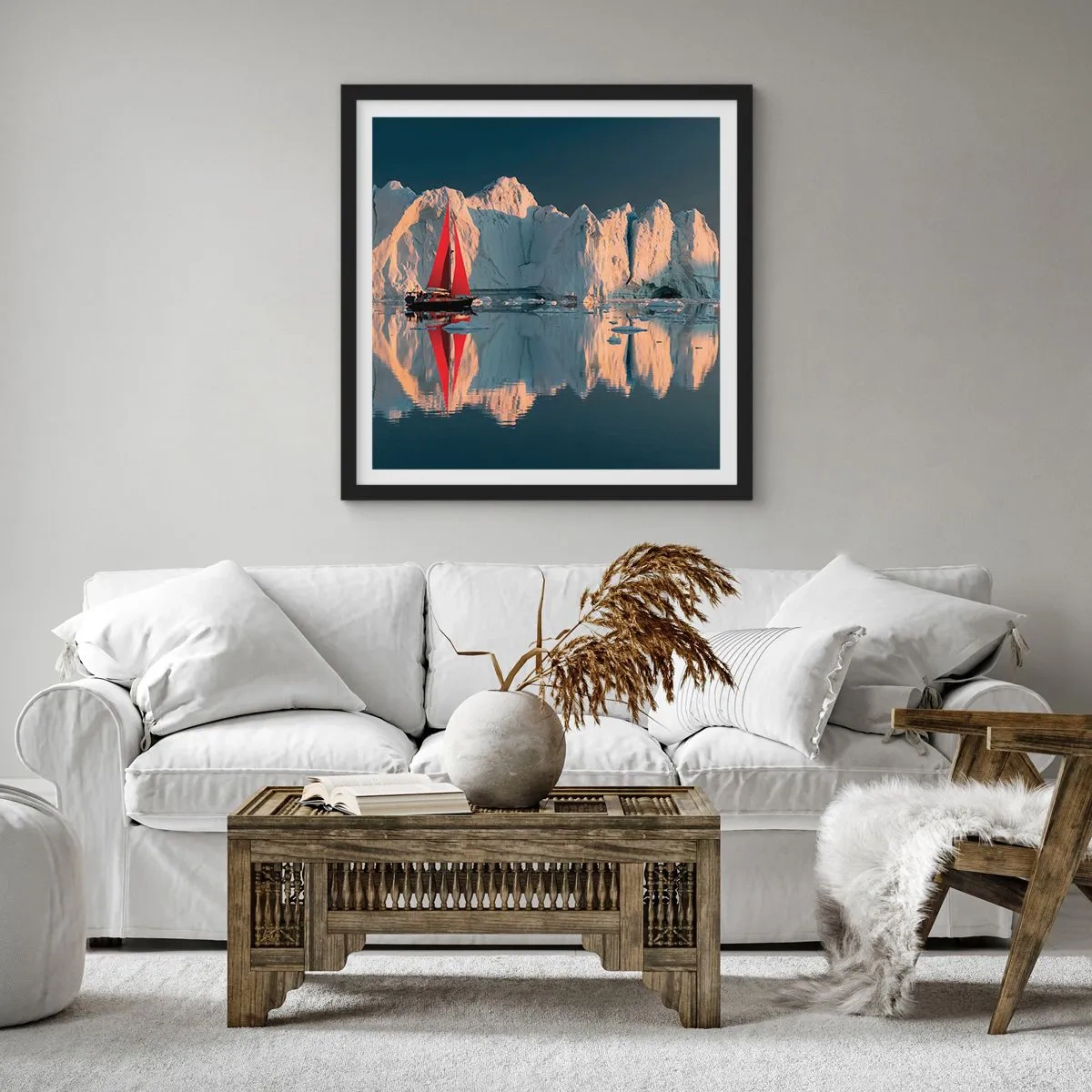 Plagát v čiernom ráme - Na okraji sveta - 60x60 cm