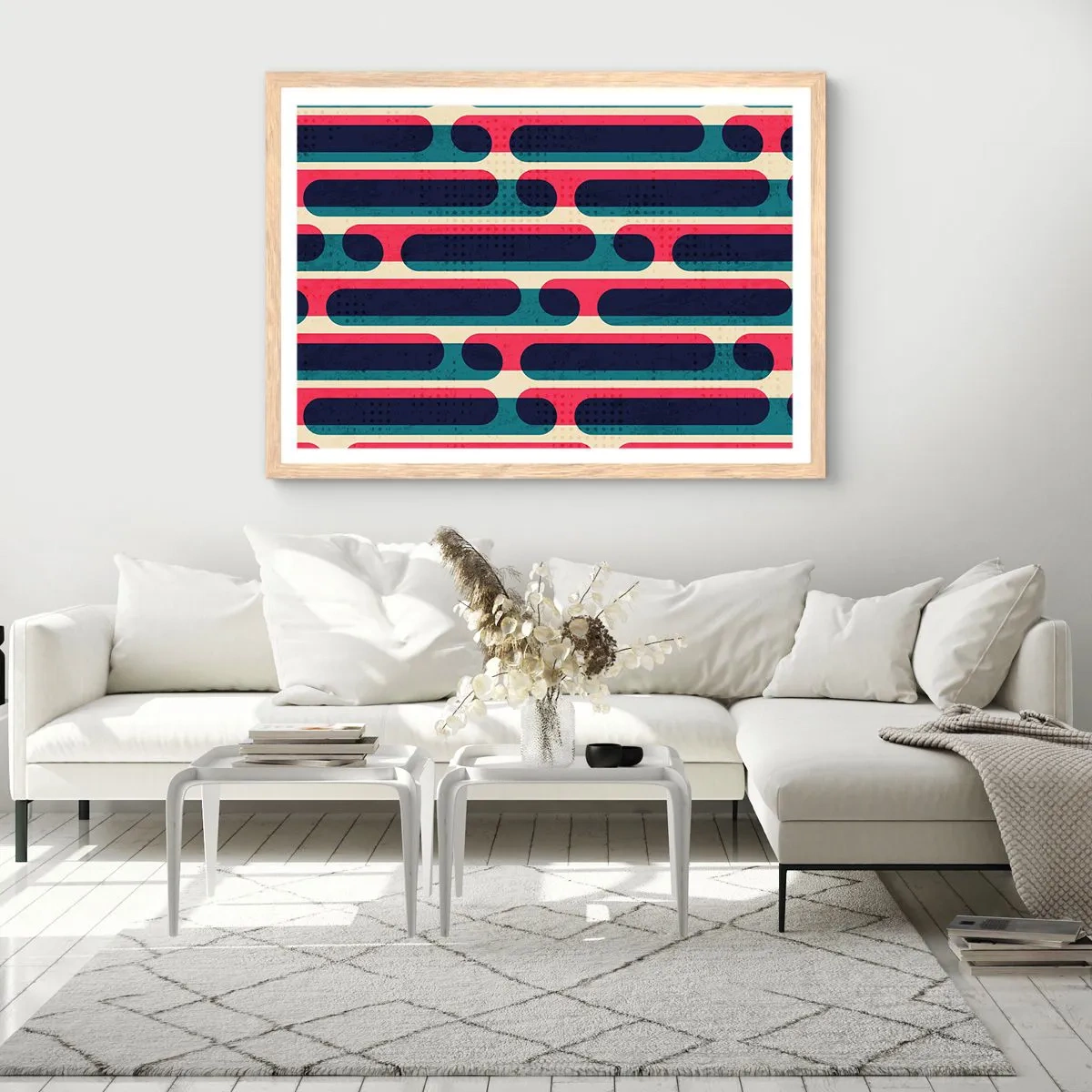 Plagát v ráme zo svetlého duba - Dovnútra a dopredu - 91x61 cm