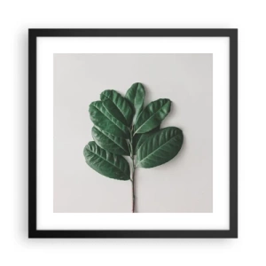 Plagát v čiernom ráme - Kresba samotnej prírody - 40x40 cm