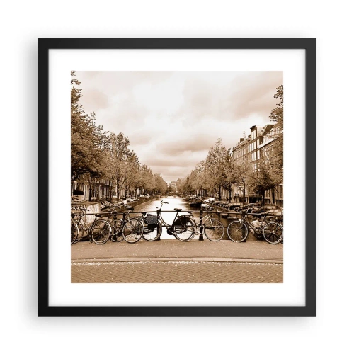Plagát v čiernom ráme - Holandská atmosféra - 40x40 cm