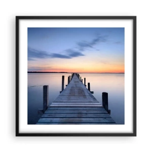 Plagát v čiernom ráme - Pokoj príjemného súmraku - 50x50 cm