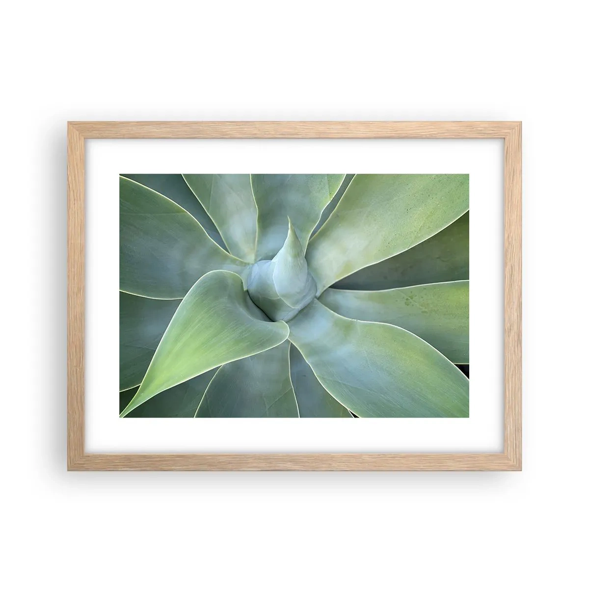 Plagát v ráme zo svetlého duba - Zrodenie zelene - 40x30 cm