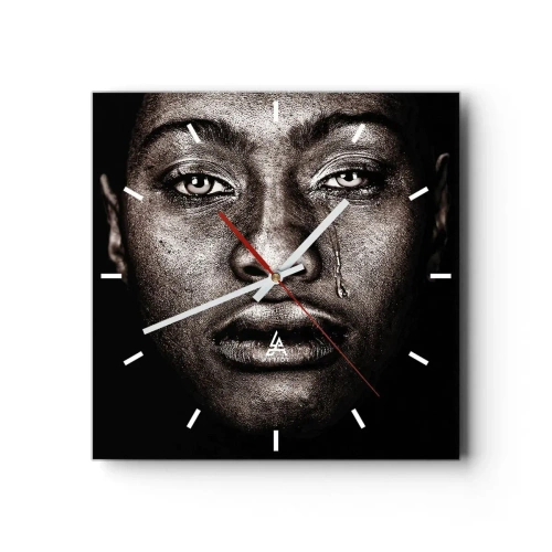 Nástenné hodiny - Jedna slza - 40x40 cm