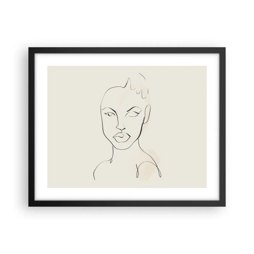 Plagát v čiernom ráme - Obrys zmyselnosti - 50x40 cm