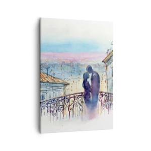 Obraz na plátne - Parížski milenci - 50x70 cm