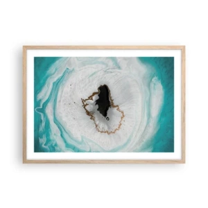 Plagát v ráme zo svetlého duba - Preniknúť dovnútra - 70x50 cm