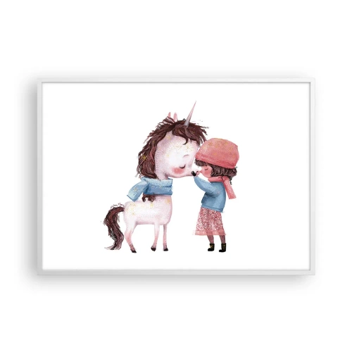 Plagát v bielom ráme - Zimný príbeh - 100x70 cm