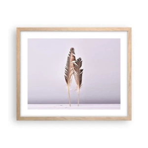 Plagát v ráme zo svetlého duba - Proti ničote - 50x40 cm