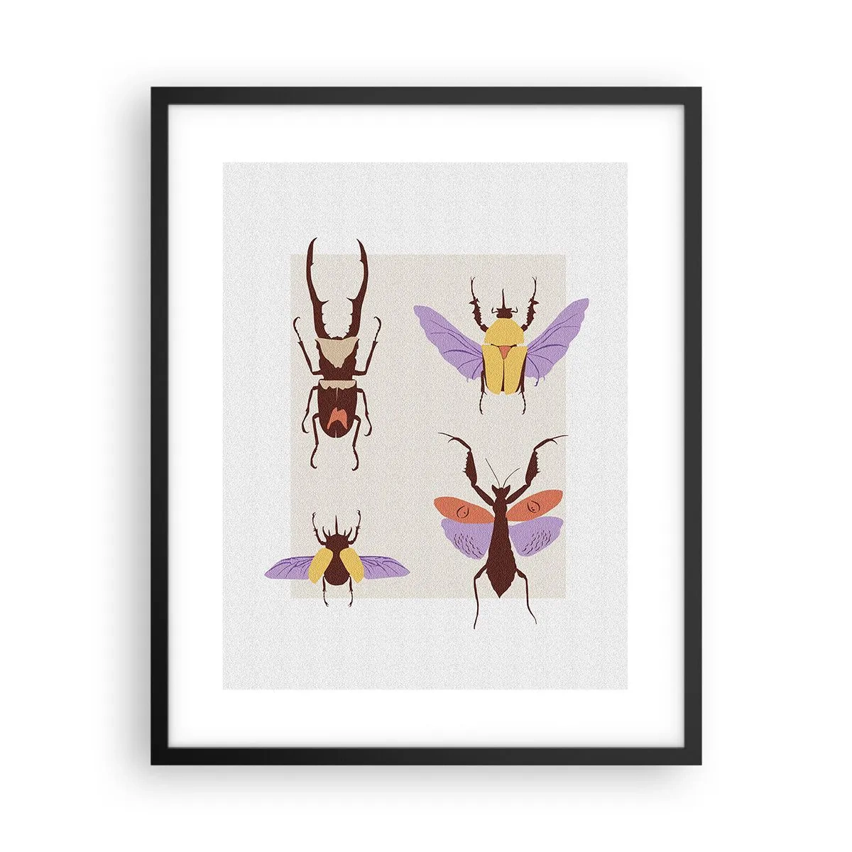 Plagát v čiernom ráme - Hmyzí svet - 40x50 cm