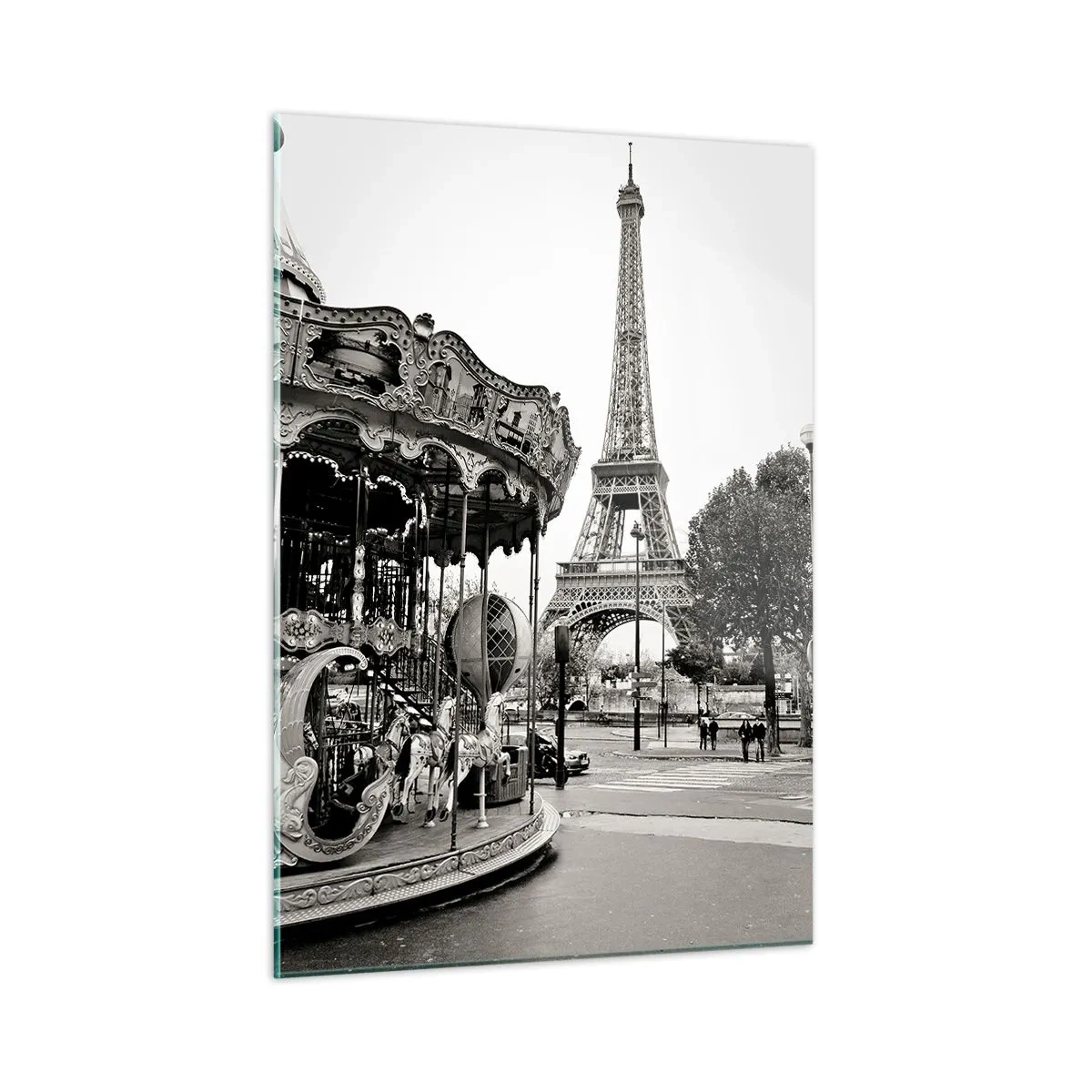 Obraz na skle - Ak zábava, tak len v Paríži - 50x70 cm