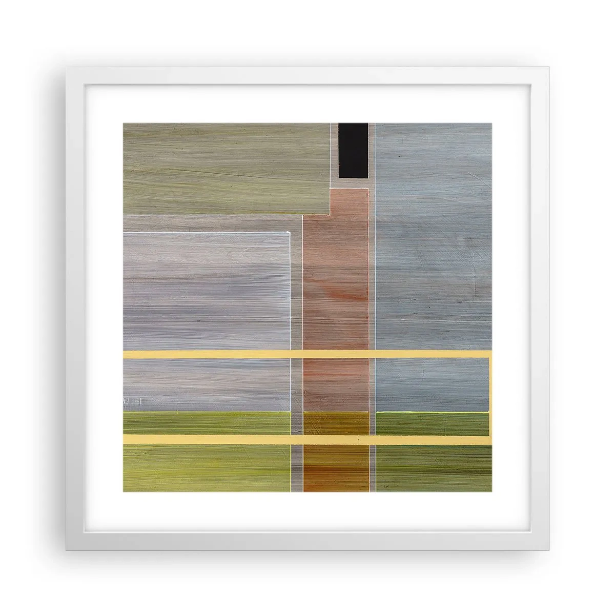 Plagát v bielom ráme - Jednoducho a v kľude - 40x40 cm