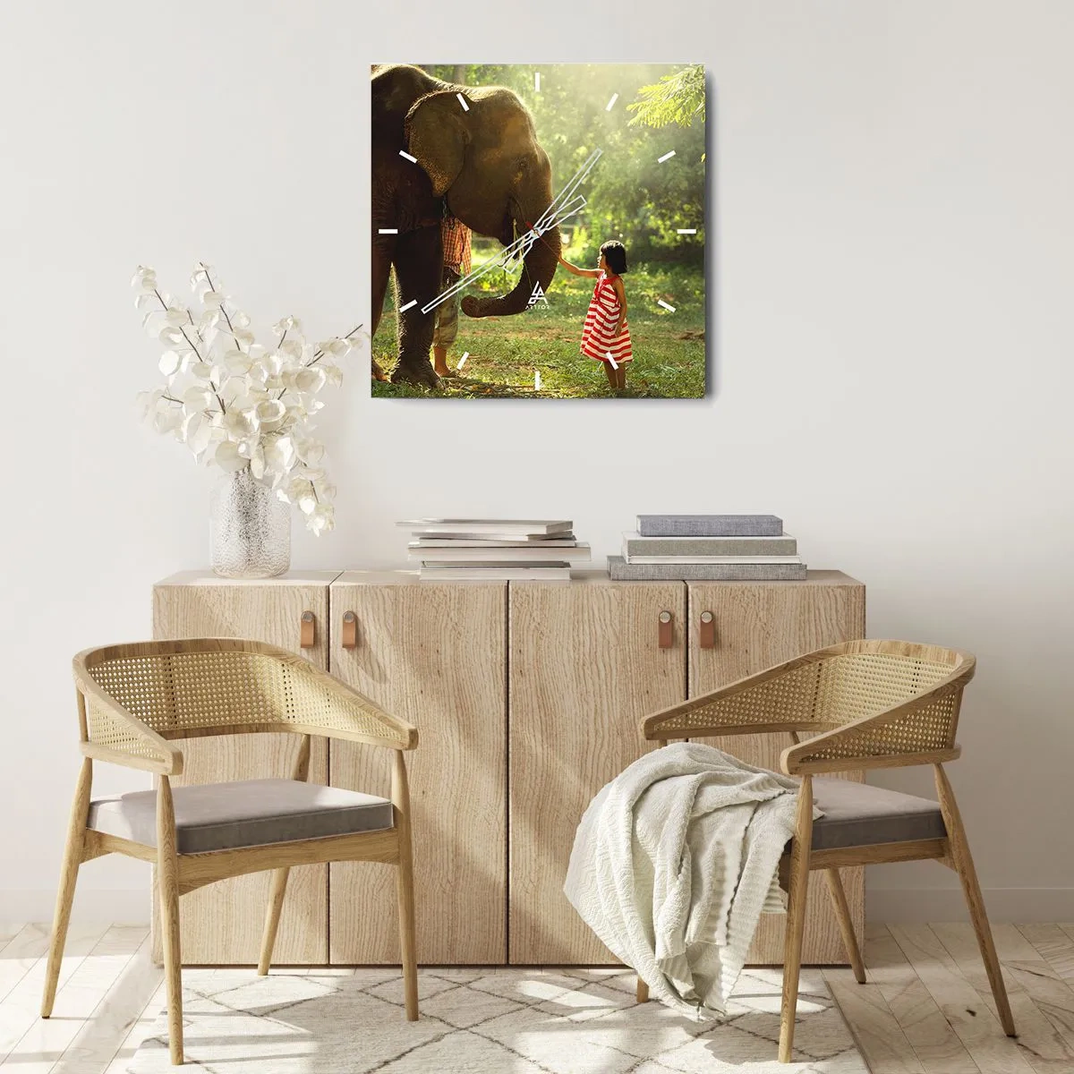 Nástenné hodiny - Sila priateľstva - 30x30 cm