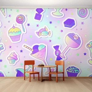 Samolepiaca Fototapeta Deluxe Sticker - Aby boli každý deň narodeniny - Pre deti, Candy, Lízatko - 150x105 cm