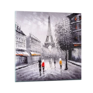 Obraz na skle - Parížska prechádzka - 60x60 cm