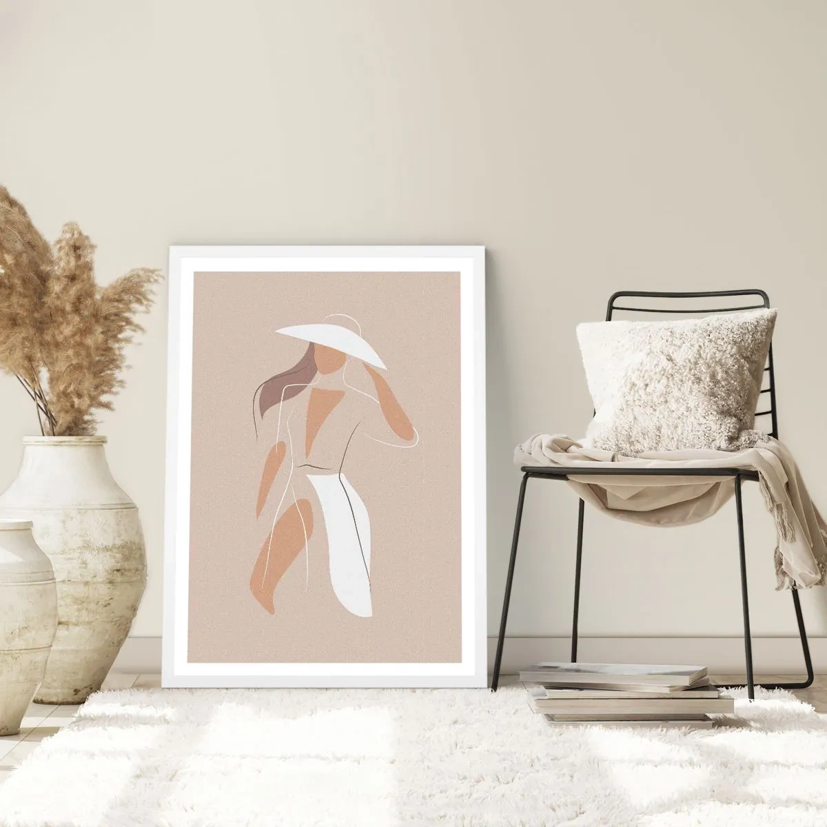 Plagát v bielom ráme - Móda je zábava - 30x40 cm