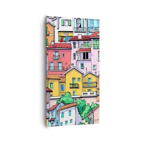 Obraz na plátne - Veselé mesto - 65x120 cm