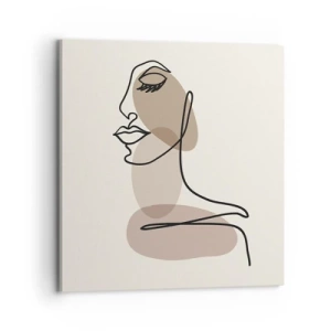 Obraz na plátne - Pri počúvaní samého seba - 70x70 cm