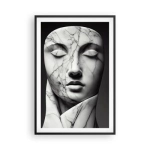 Plagát v čiernom ráme - Mramorové tvary - 61x91 cm