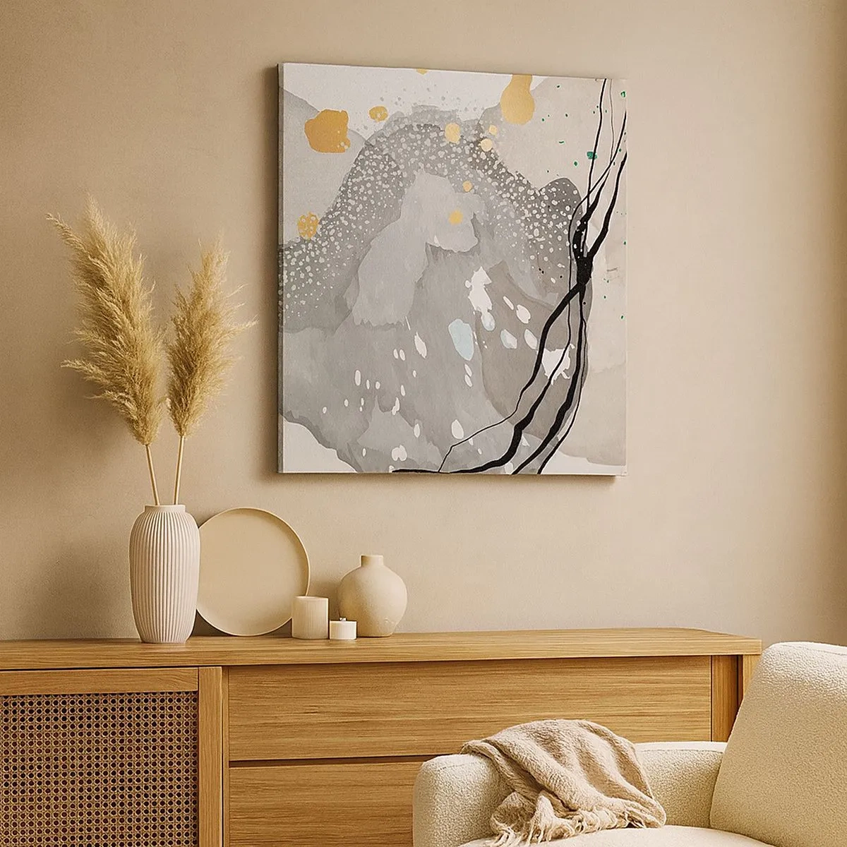 Obraz na plátne - Organická kompozícia - 30x30 cm