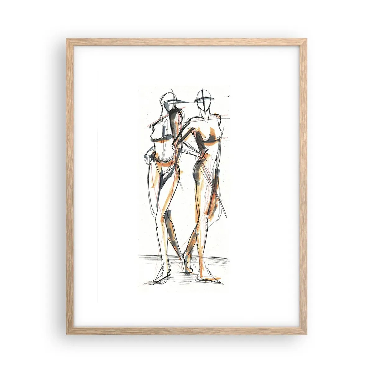Plagát v ráme zo svetlého duba - Štúdia šarmu - 40x50 cm