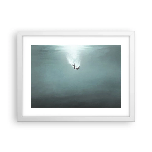 Plagát v bielom ráme - V objatí oceánu - 40x30 cm