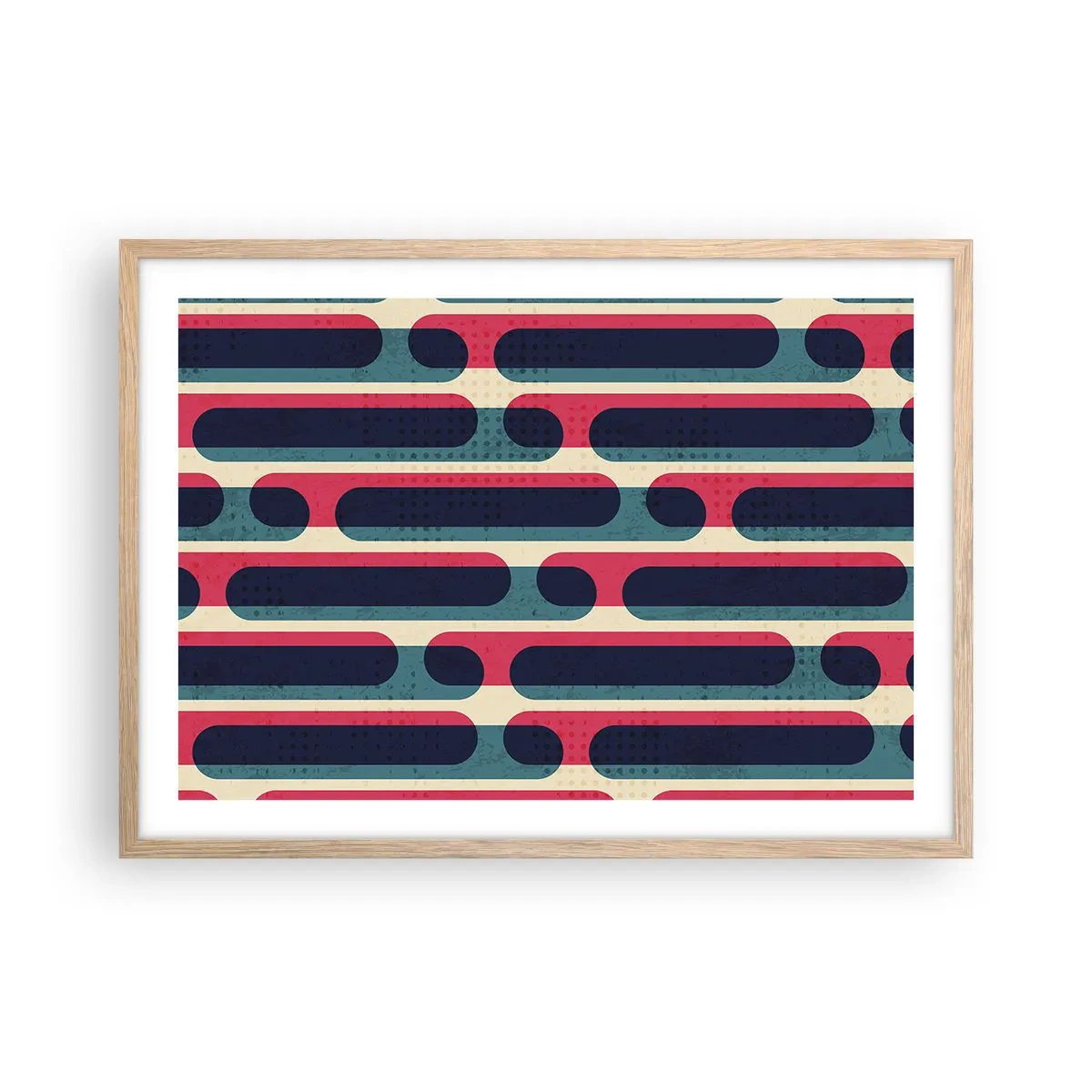 Plagát v ráme zo svetlého duba - Dovnútra a dopredu - 70x50 cm