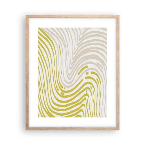 Plagát v ráme zo svetlého duba - Kompozícia s miernym ohybom - 40x50 cm