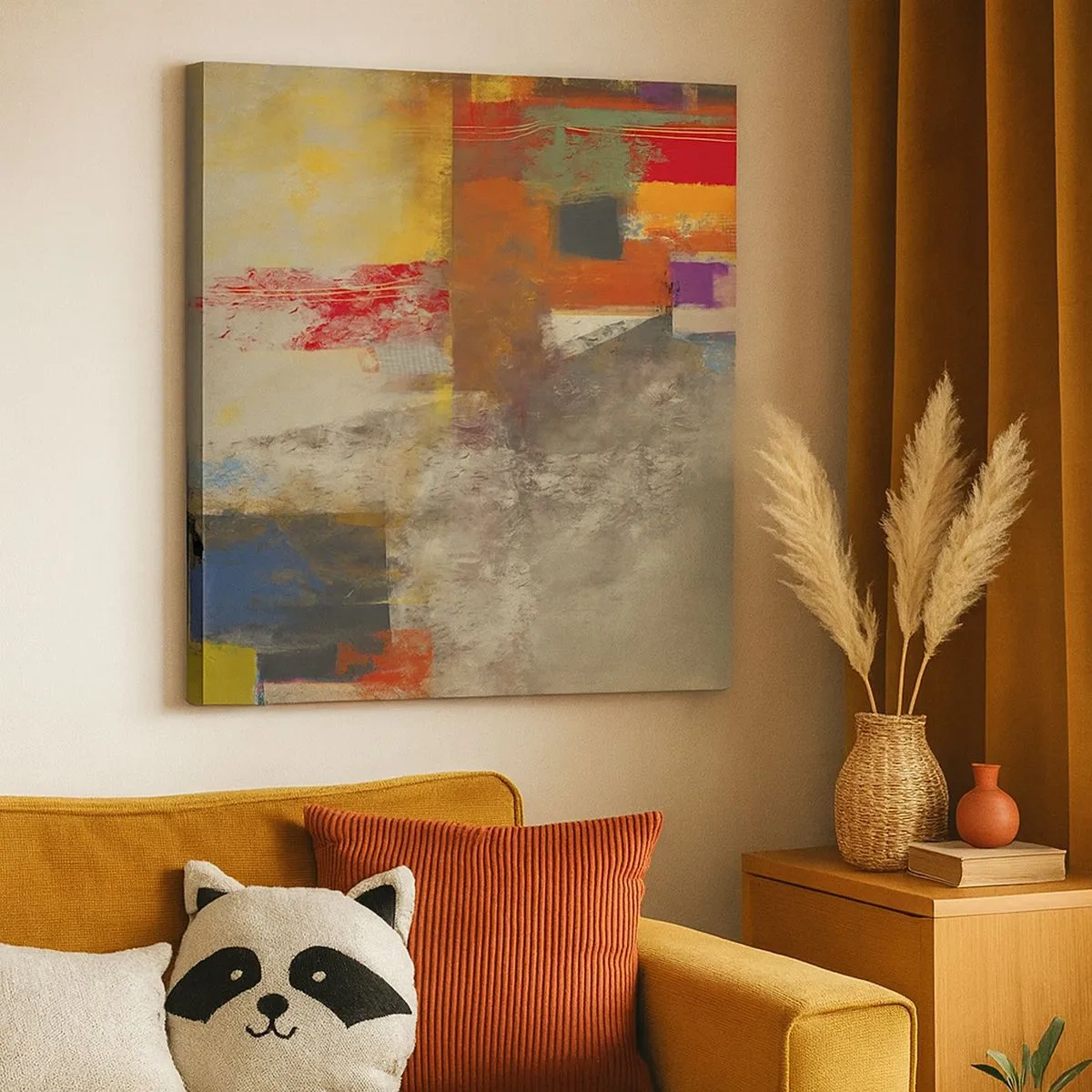 Obraz na plátne - Geometria farieb - 30x30 cm