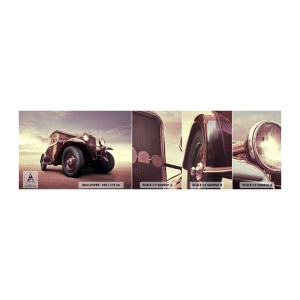 Vzorka samolepiacej fototapety Deluxe Sticker - Vráťme sa ako za starých čias… - Automobilový priemysel, Retro auto, Vintage - 100x30 cm