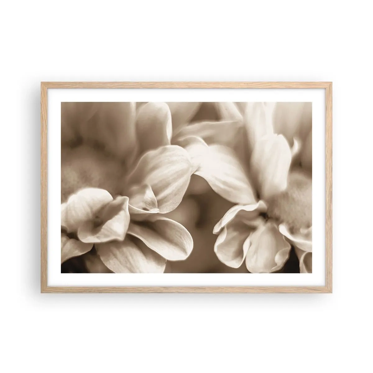 Plagát v ráme zo svetlého duba - Nežné ako úsmev - 70x50 cm