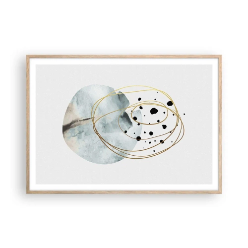 Plagát v ráme zo svetlého duba - V objatí priestoru - 100x70 cm