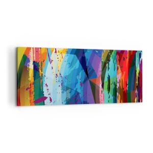Obraz na plátne - Farebné závraty - 100x40 cm