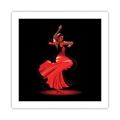 Plagát - Horúca duša flamenco - 50x50 cm