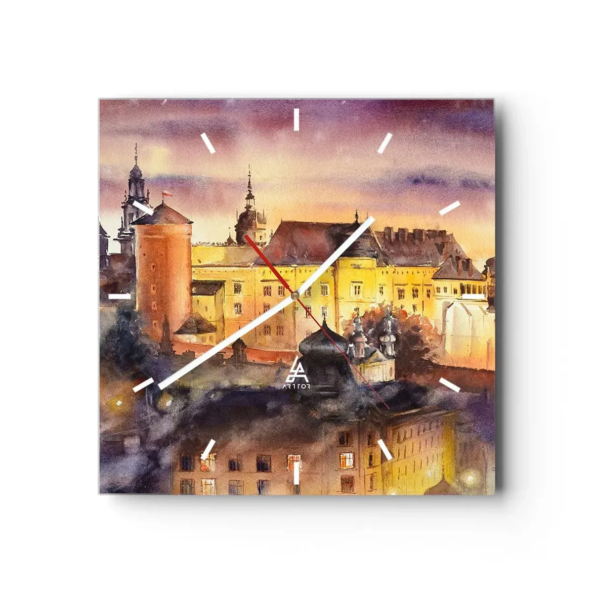 Nástenné hodiny - Dejiny a rozprávka - 30x30 cm