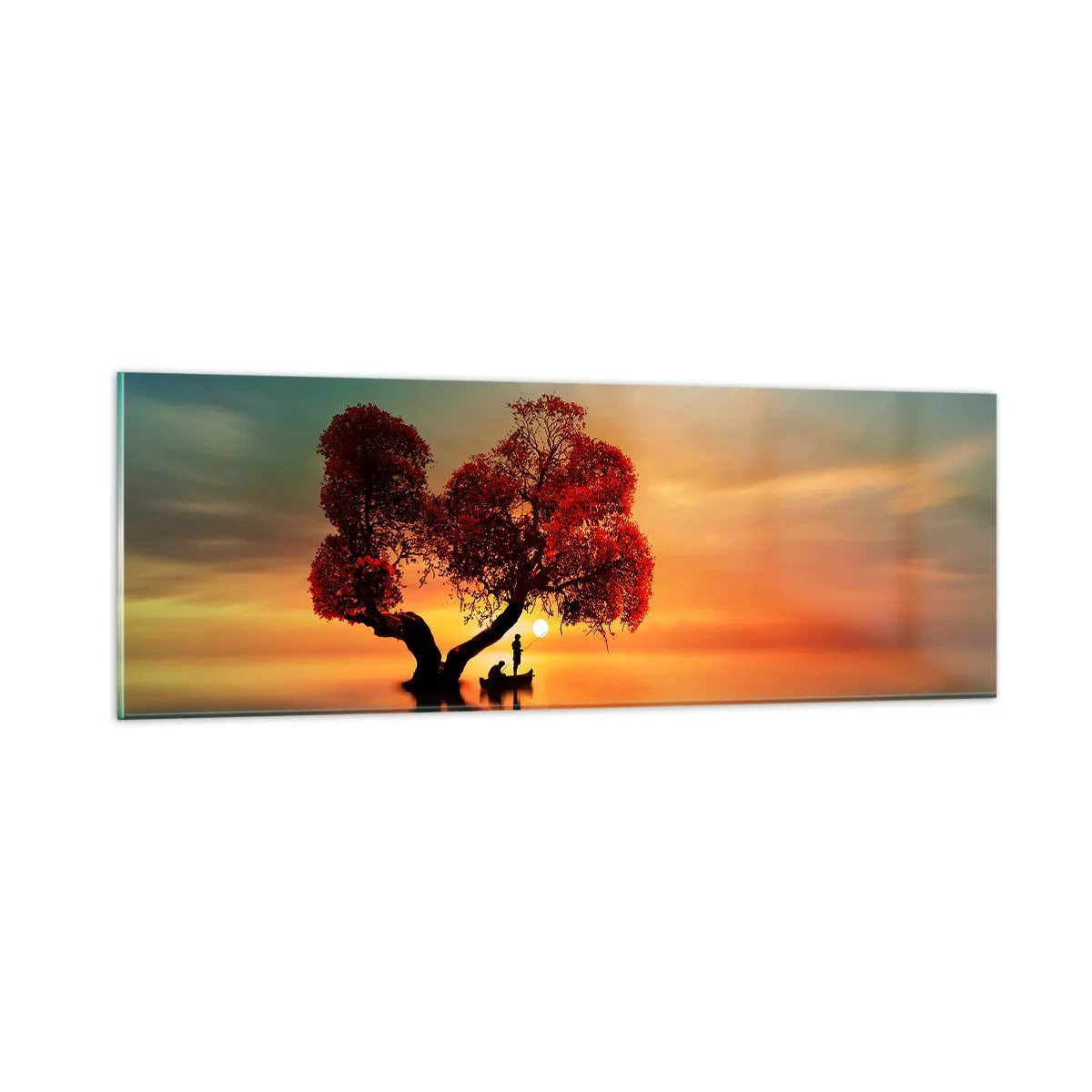 Obraz na skle - Voda a ticho vesmíru - 90x30 cm