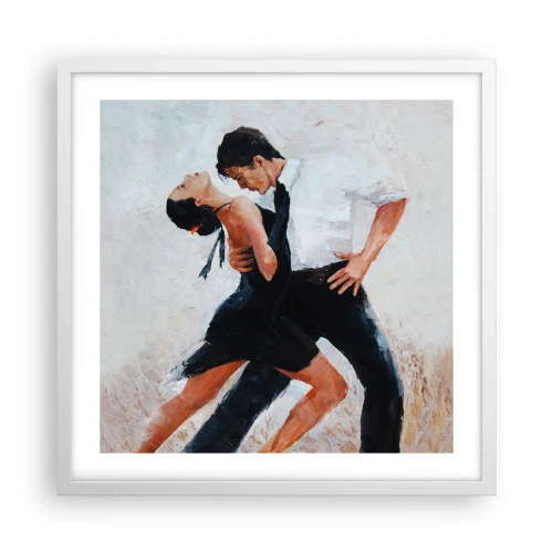 Plagát v bielom ráme - Tango mojich túžob a snov - 50x50 cm
