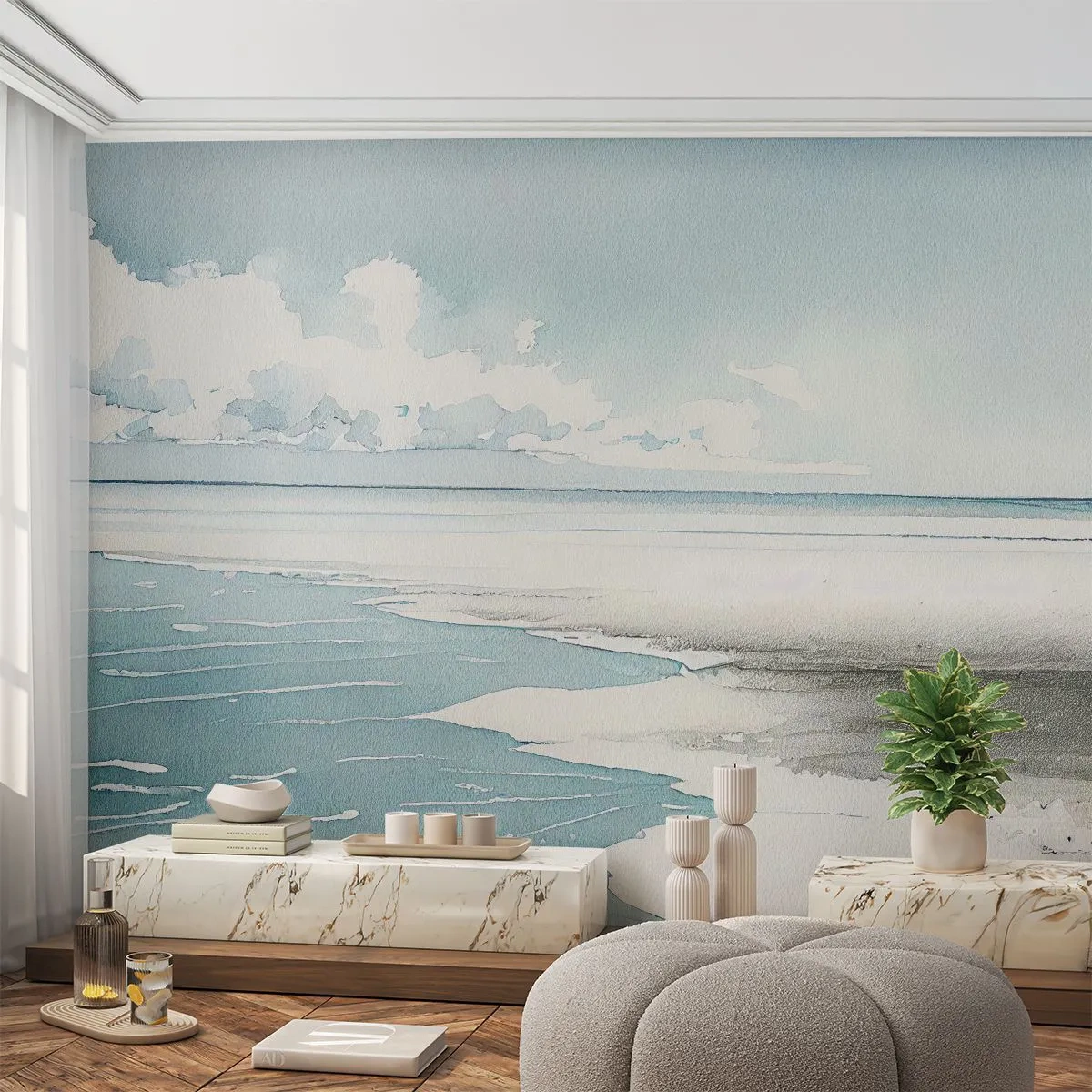 Fototapeta Standard Eco - Jemný príliv - pobrežie, Pláž, Vyrovnanosť - 150x105 cm
