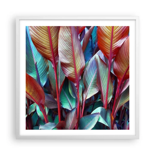 Plagát v bielom ráme - Farebná húština - 60x60 cm