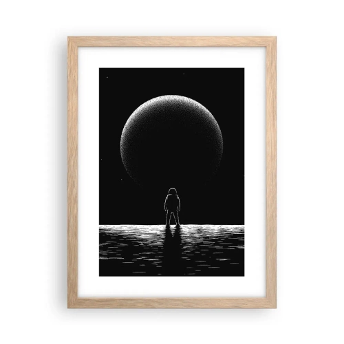 Plagát v ráme zo svetlého duba - Tvári v tvár - 30x40 cm