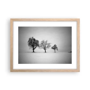 Plagát v ráme zo svetlého duba - O čom sníva? - 40x30 cm